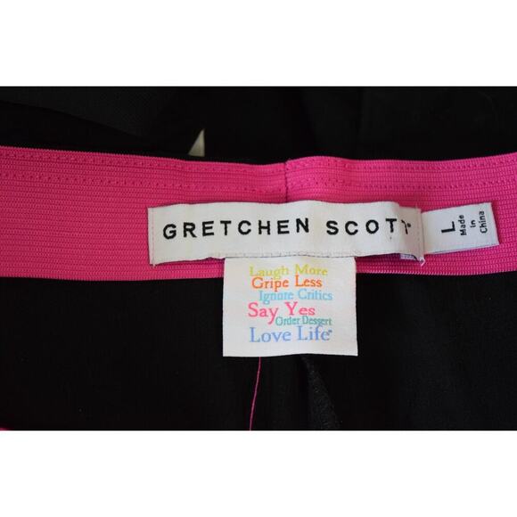 Gretchen Scott Gripeless Pull On Ankle Pants Large Stretch Womens Slip Hem - Picture 3 of 4